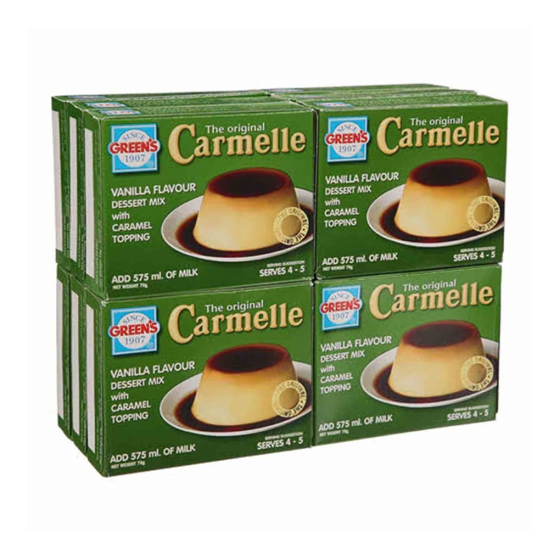 Green&#39;s The Original Carmelle Vanilla Flavour Dessert 70g Pack of 12