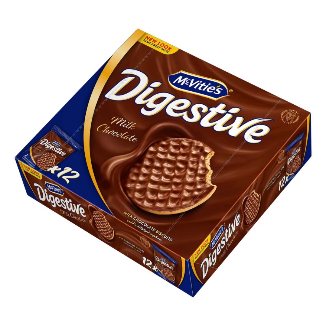 McVitie&#39;s Digestive Milk Chocolate Biscuits, 33.3g Pack of 12