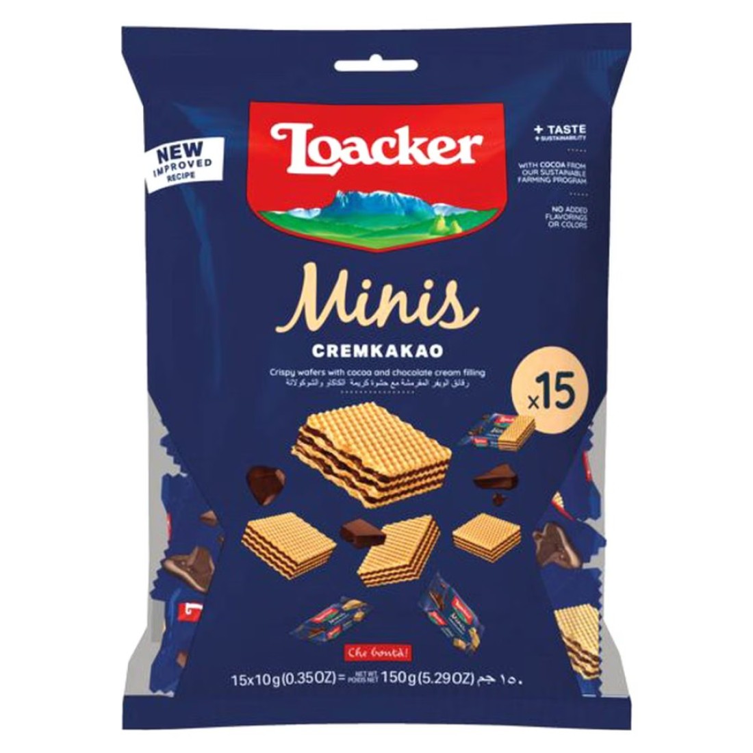 Loacker Minis Cremkakao Chocolate Wafers, 150g