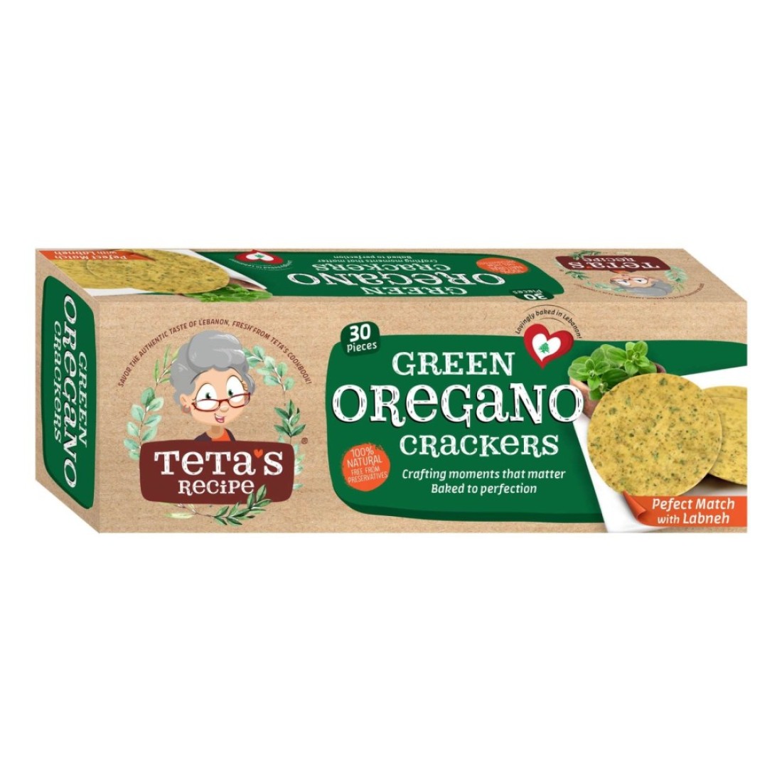 Teta&#39;s Recipe Green Oregano Crackers 90g