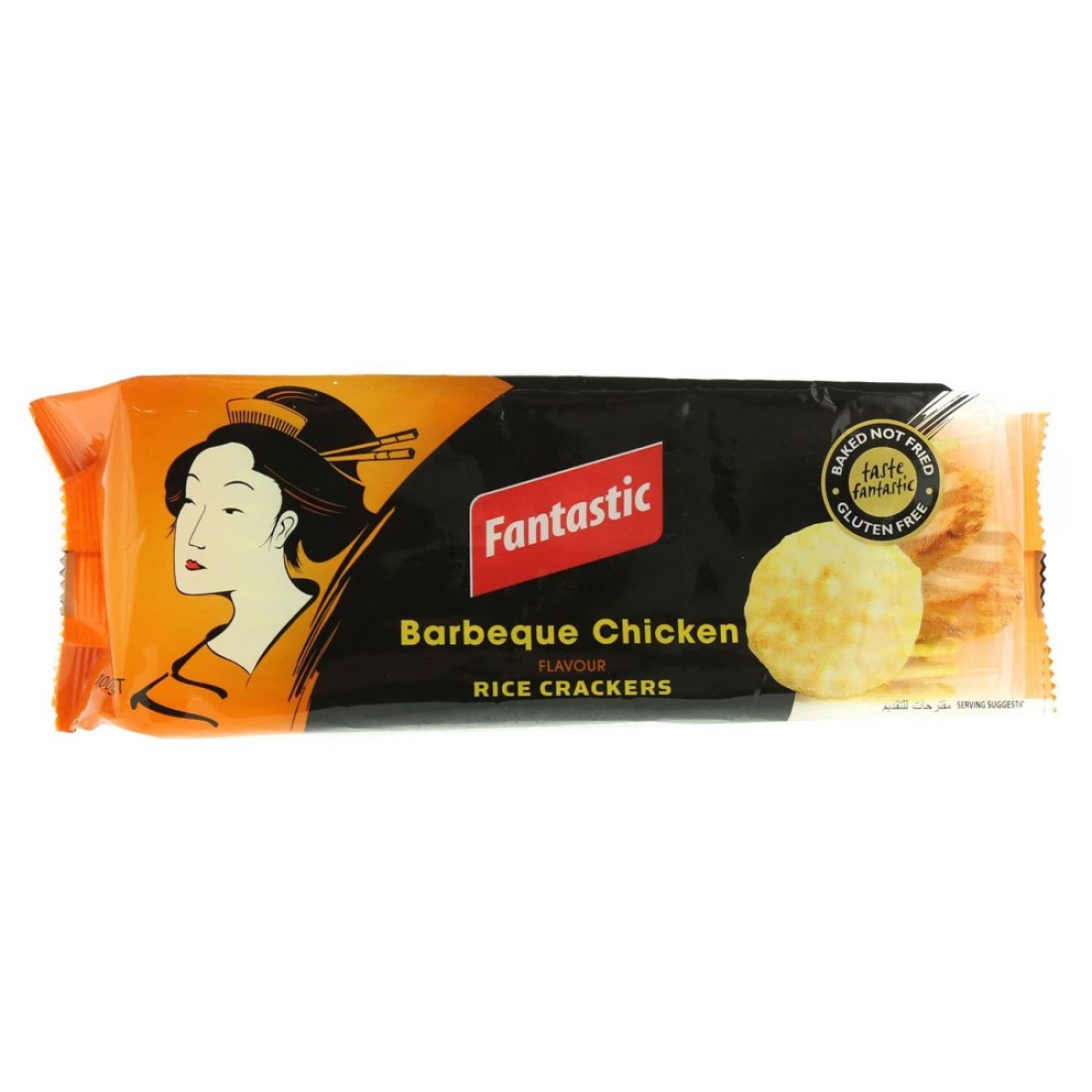 Fantastic Barbeque Chicken Flavour Rice Crackers, 100g