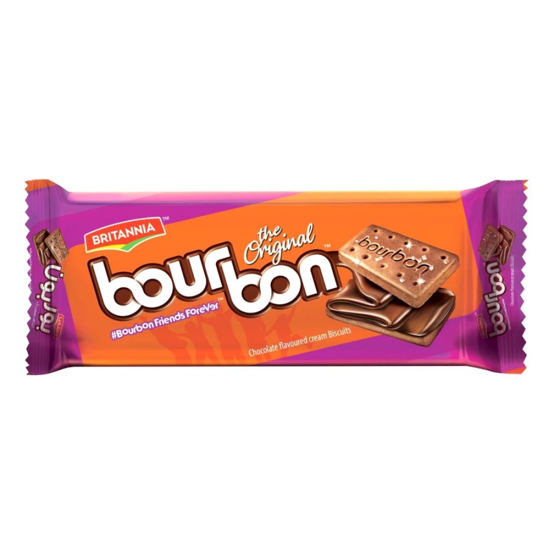 Britannia Bourbon Chocolate Flavoured Cream Biscuits, 100g