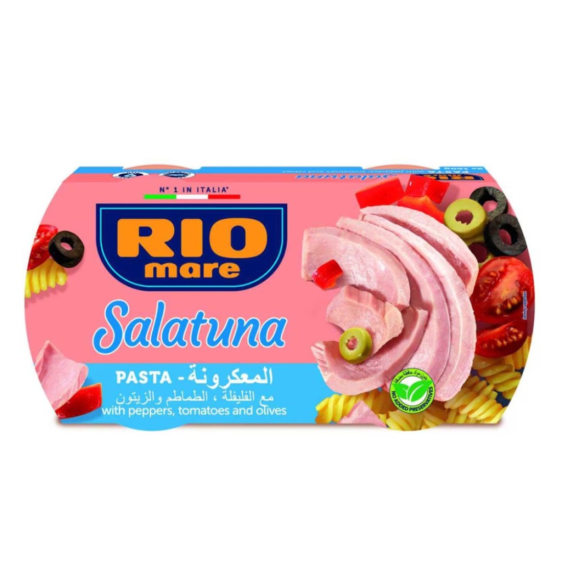 Rio Mare Salatuna Pasta with Peppers, Tomatoes and Olives, 160g Pack of 2