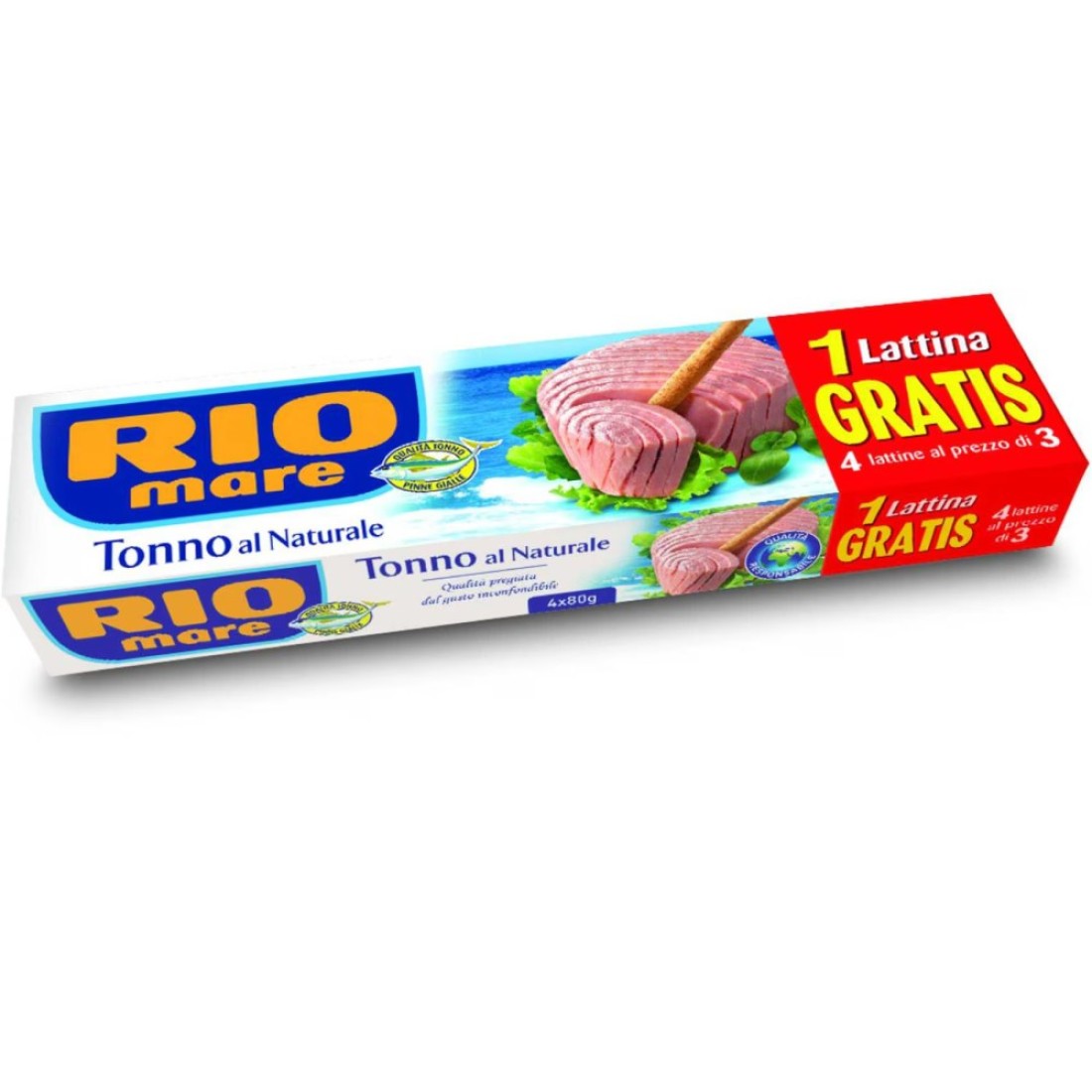 Rio Mare Natural Tuna Fillets, 80g Pack of 4