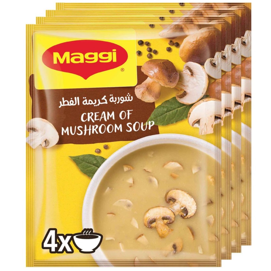 نستله ماجي شوربة كريمة الفطر 68 غرام حزمة من 4