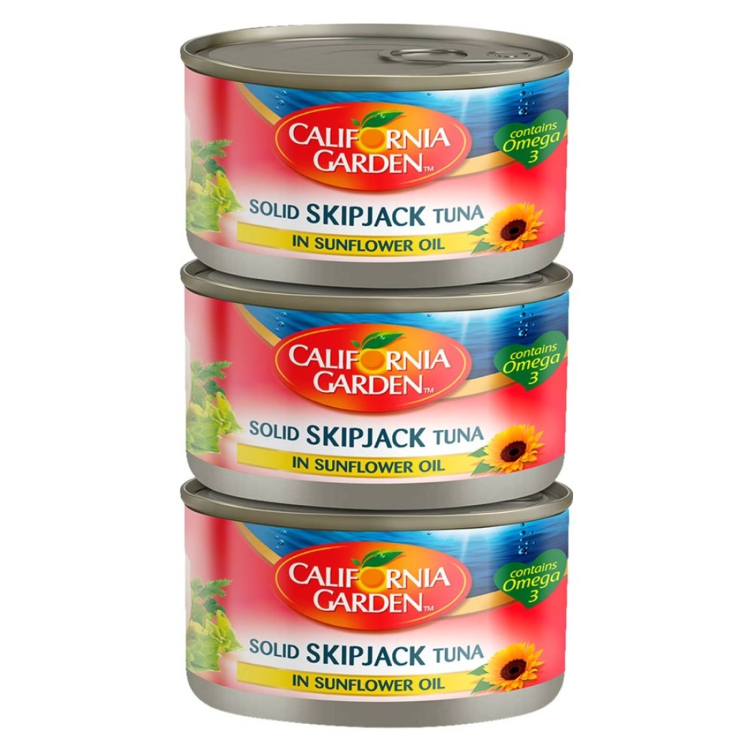 California Garden Solid Skipjack Tuna In Sunflower Oil 170g Pack of 3