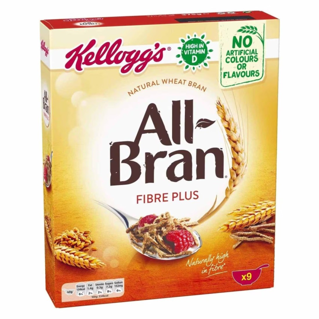 Kellogg&#39;s All Bran Fibre Plus Cereal 375g