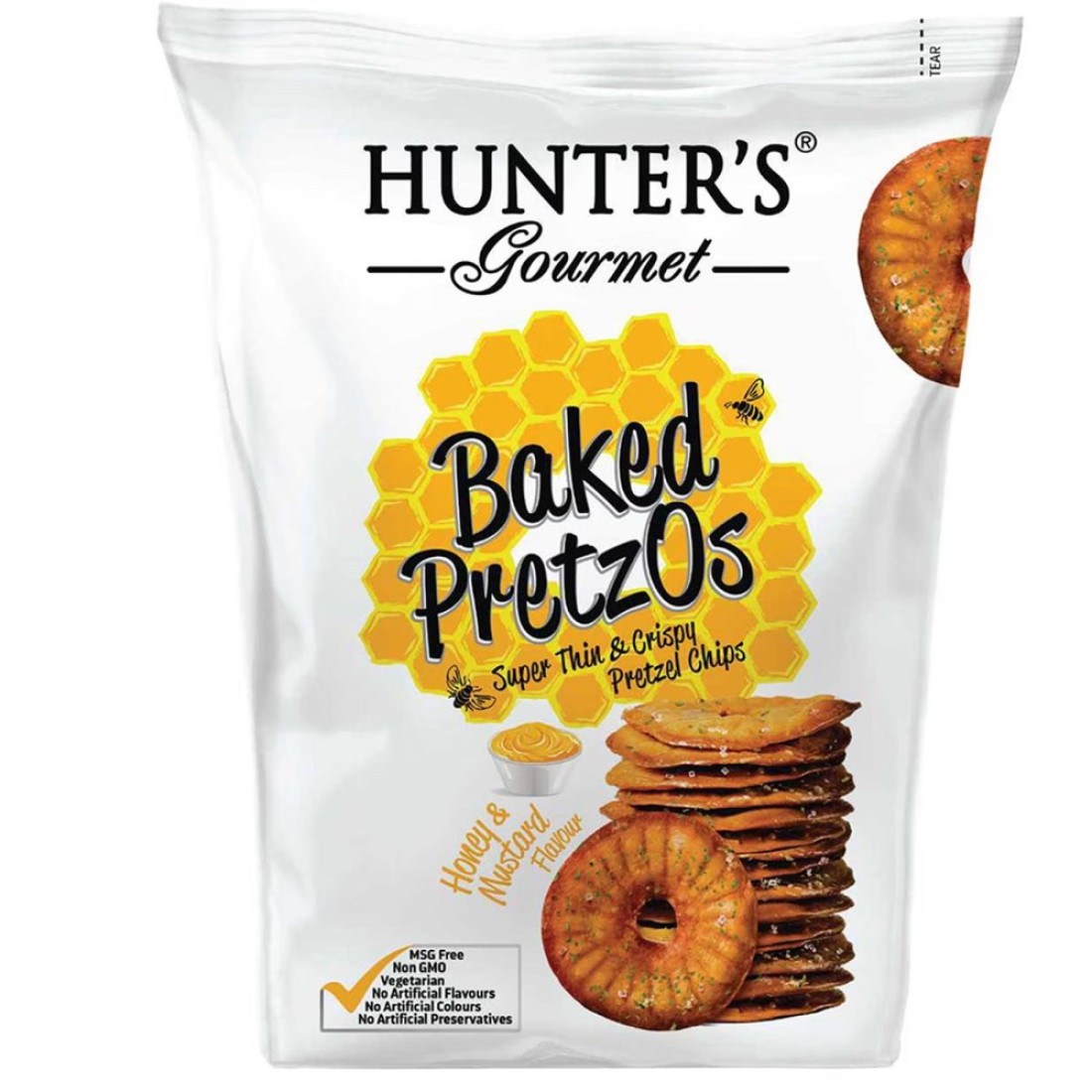 Hunter Foods Hunters Gourmet Baked Pretzos Honey And Mustard Flavour 160g