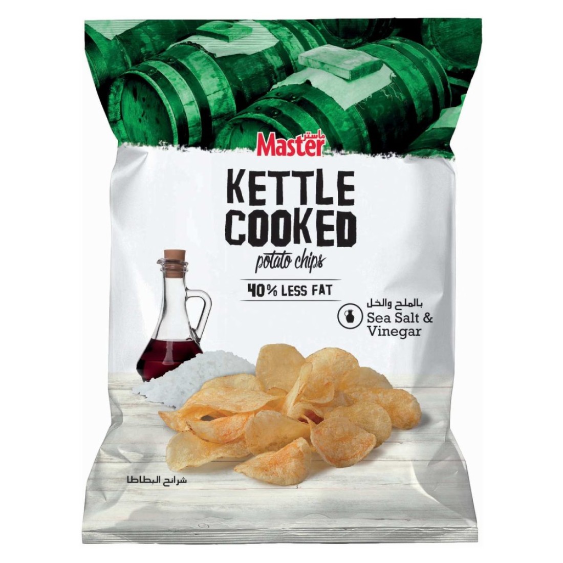 Master Kettle Cooked Sea Salt and Vinegar Potato Chips, 170g