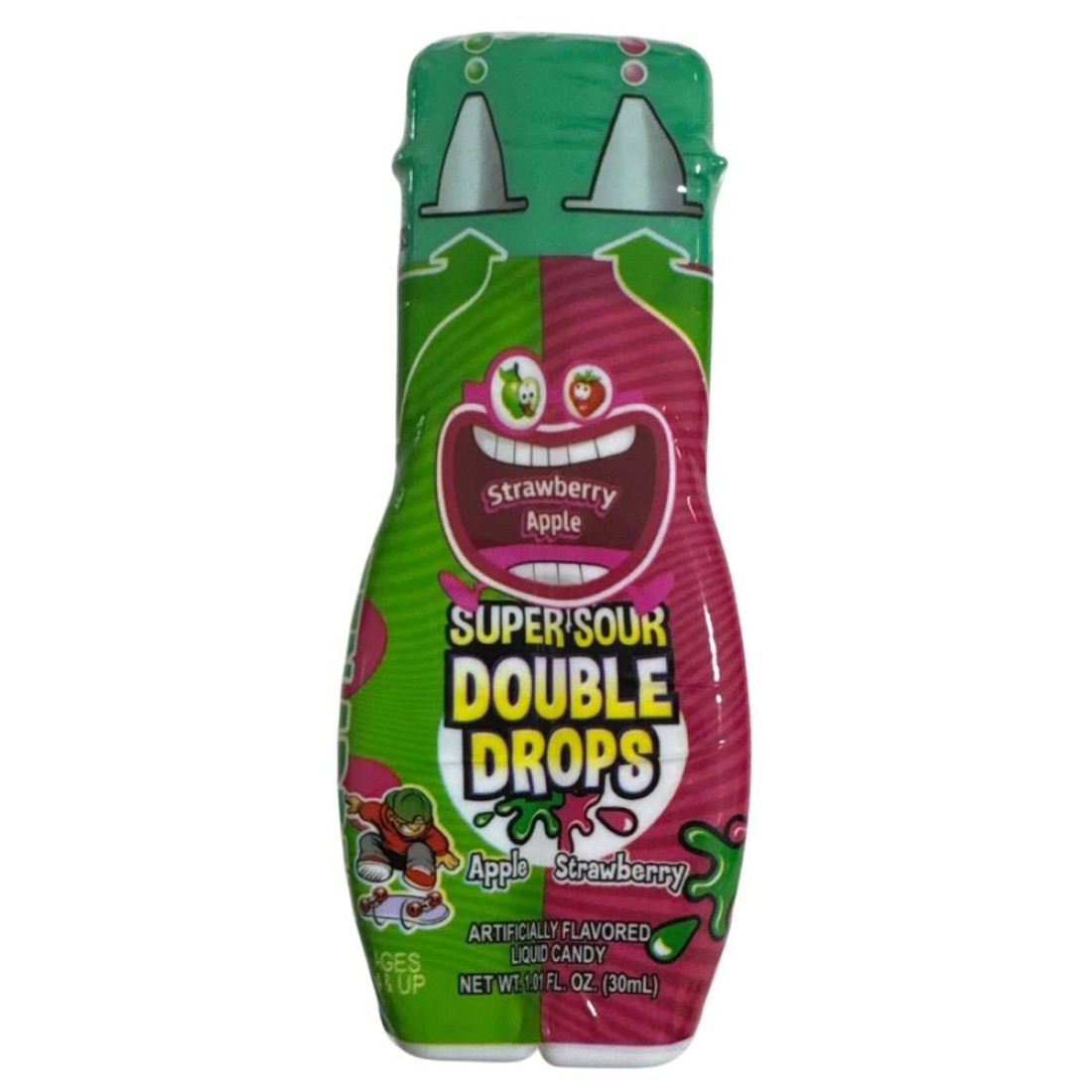Yalla Candy Super Sour Fruit Flavoured Double Drops Liquid Candy, 30ml