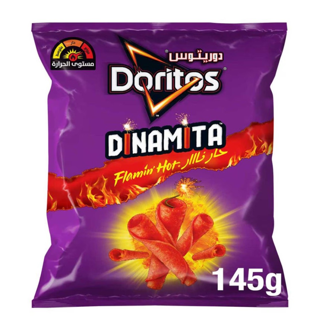 Doritos Flamin&#39; Hot Dinamita Chips Tortilla Spicy Nachos 145g
