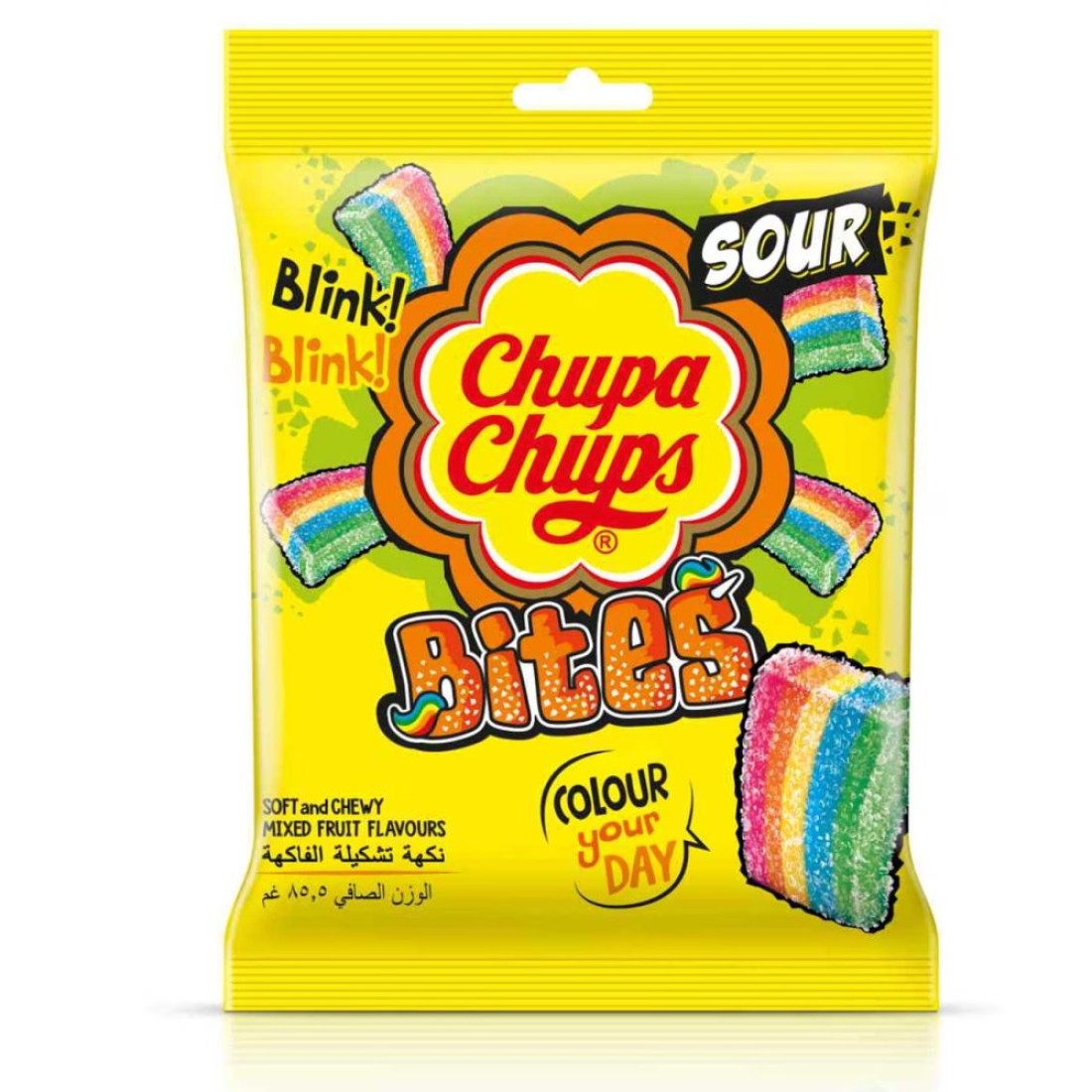 Chupa Chups Sour Bites Mix Fruit Jellies 90g
