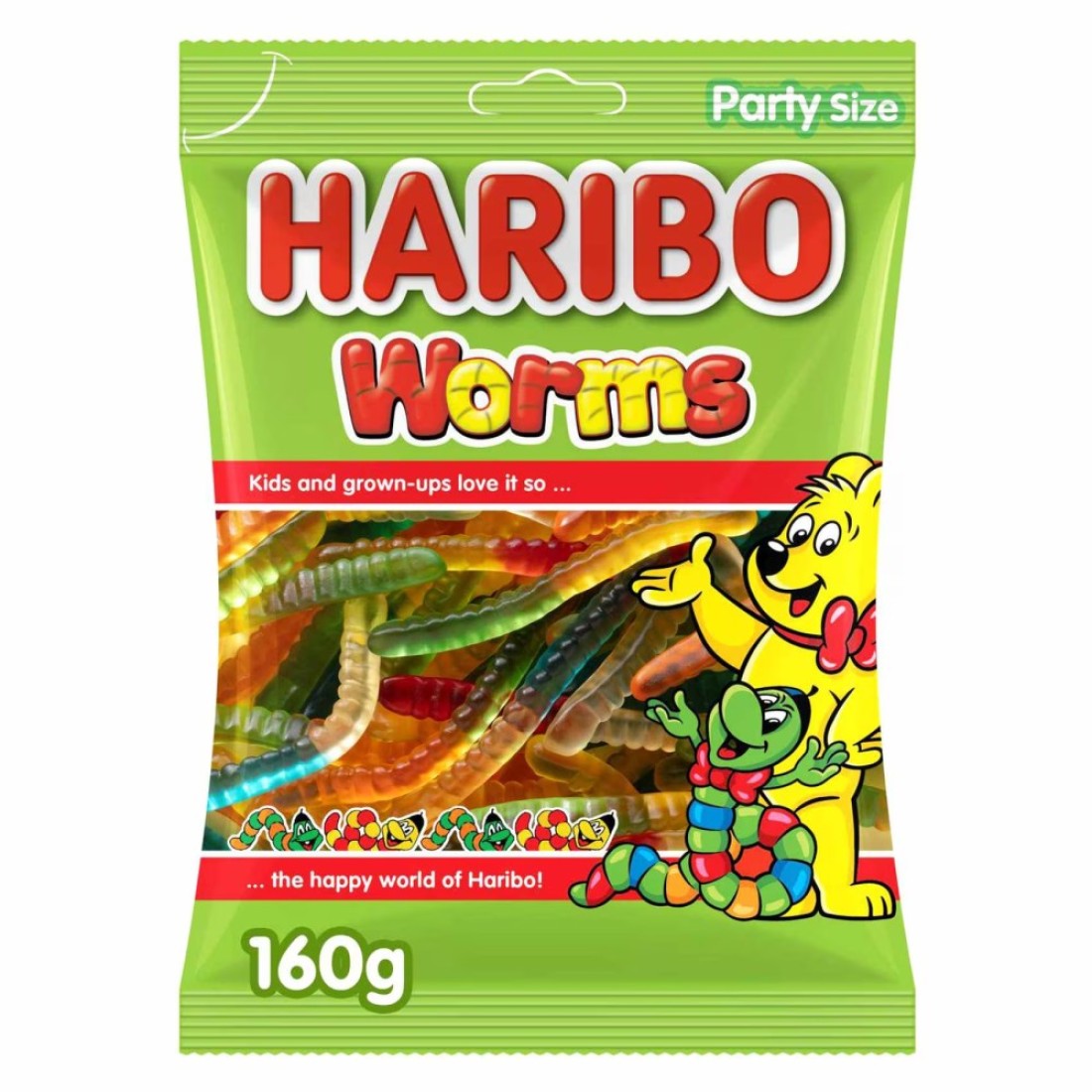 Haribo Worms Candy, 160g