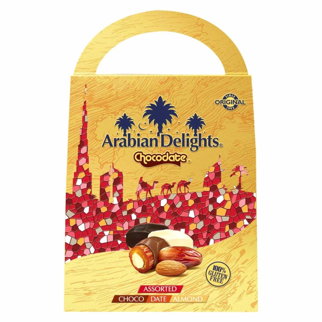 Arabian Delights Chocodate With Almond Chocolate Bar 220g
