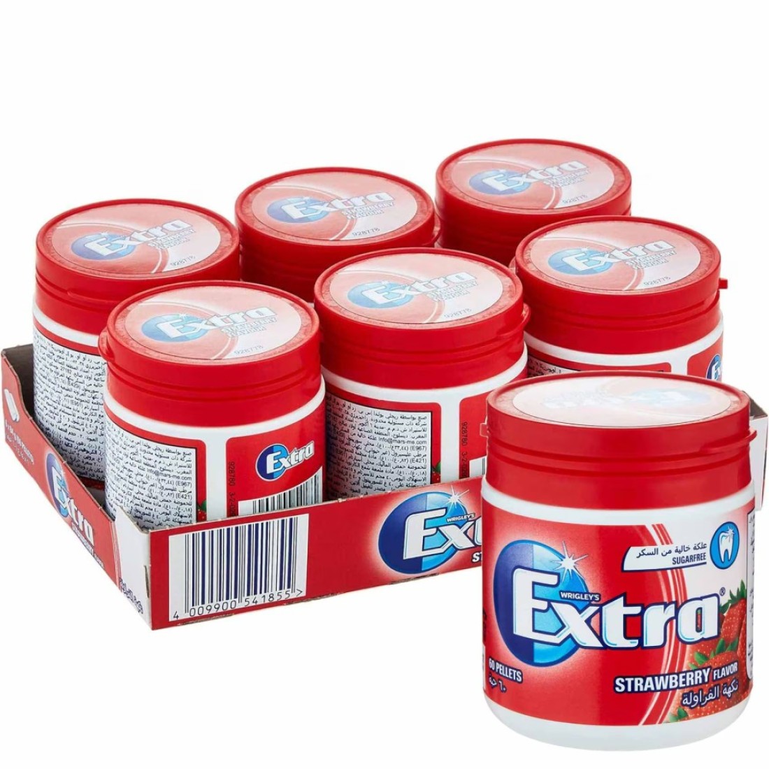 Wrigley&#39;s Extra Strawberry Chewing Gum, 84g Pack of 6