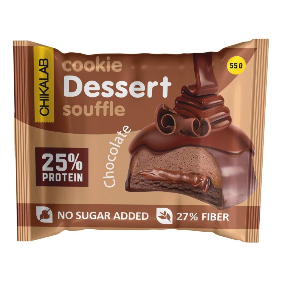 Chikalab Protein Souffle Dessert Cookie Chocolate 55g