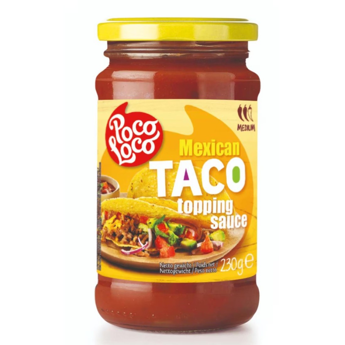 Poco Loco Medium Mexican Taco Topping Sauce, 230g