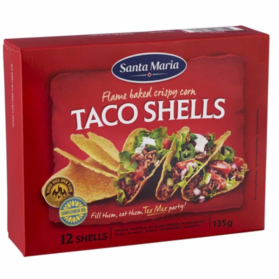 Santa Maria Tex Mex Taco Shells 135g