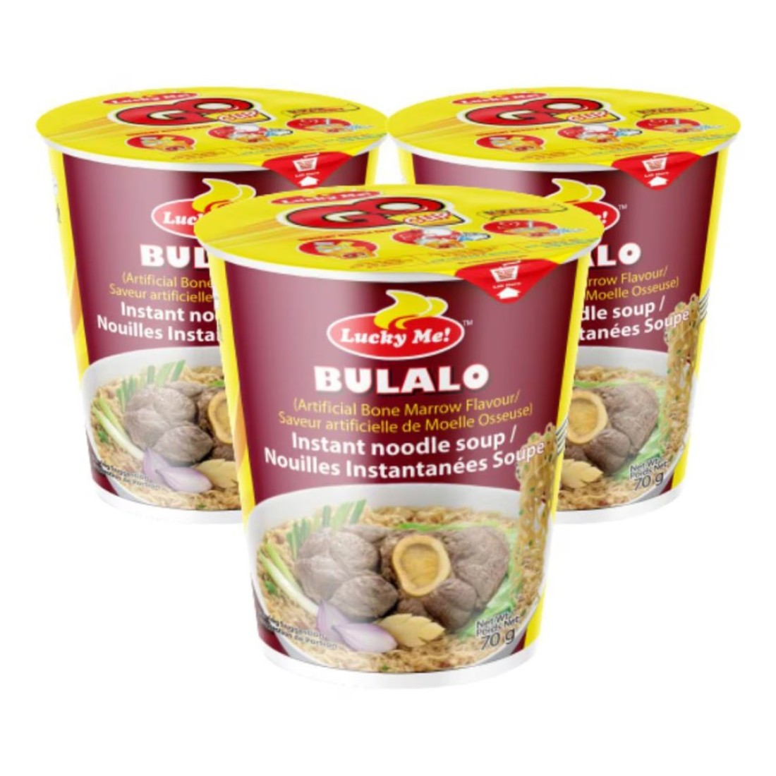 Lucky Me! Bulalo Instant Noodle Soup 70g Pack of 3