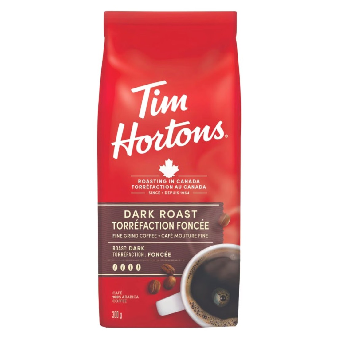 Tim Hortons Dark Roast Fine Grind Coffee 300g