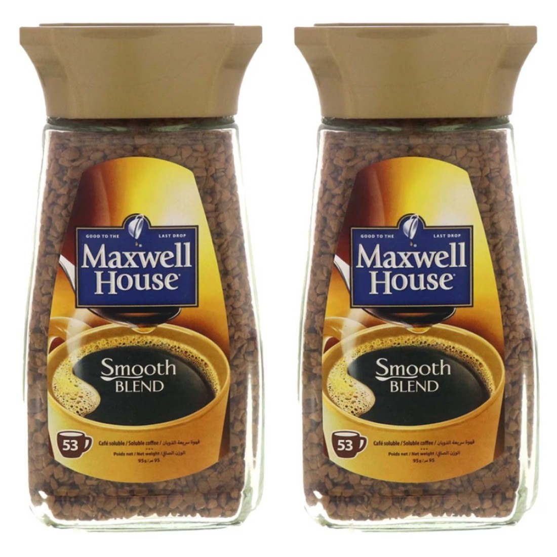 Maxwell House Smooth Blend Instant Coffee 95g Pack of 2