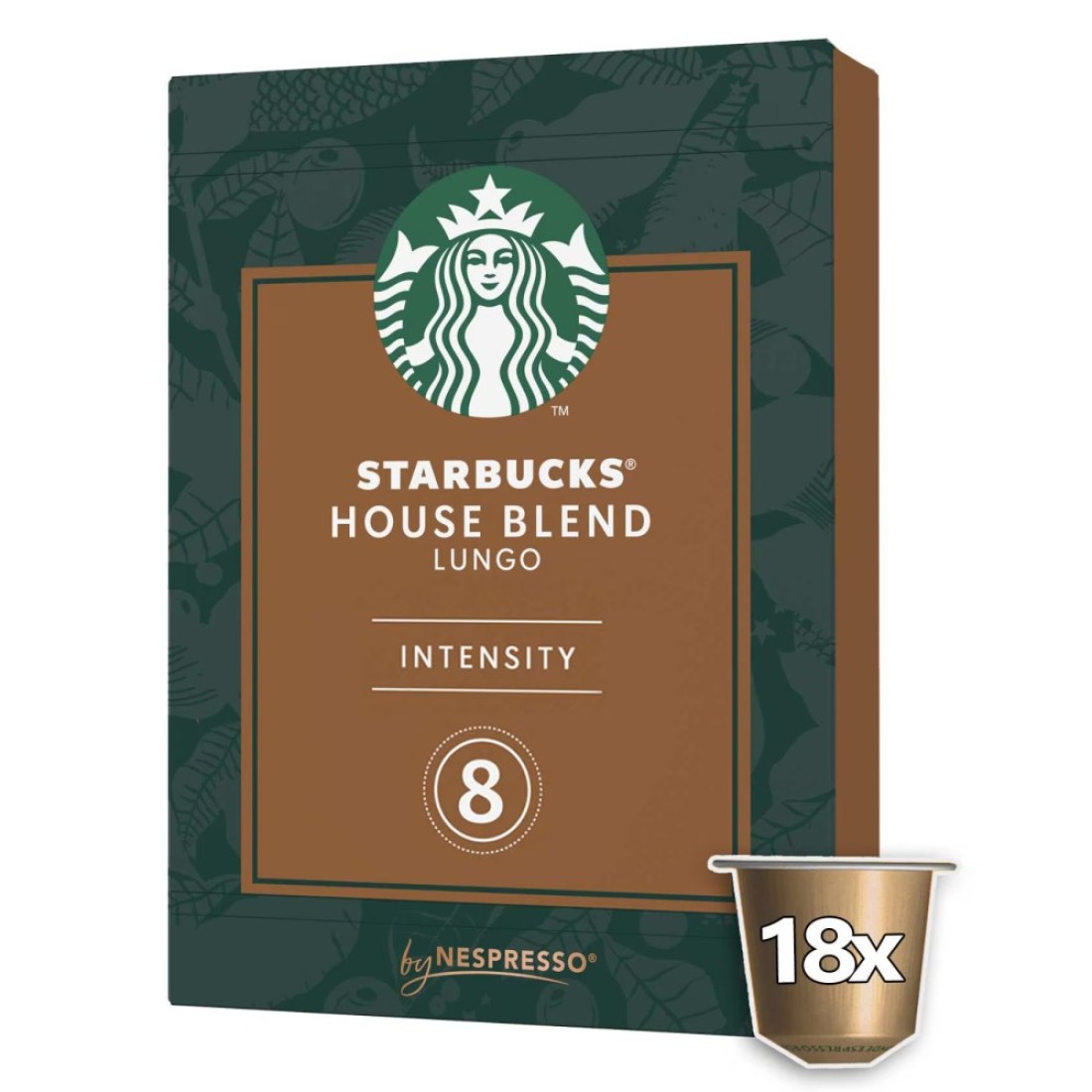 Starbucks House Blend Lungo Medium Roast Coffee Capsules 18 Capsules, 103g