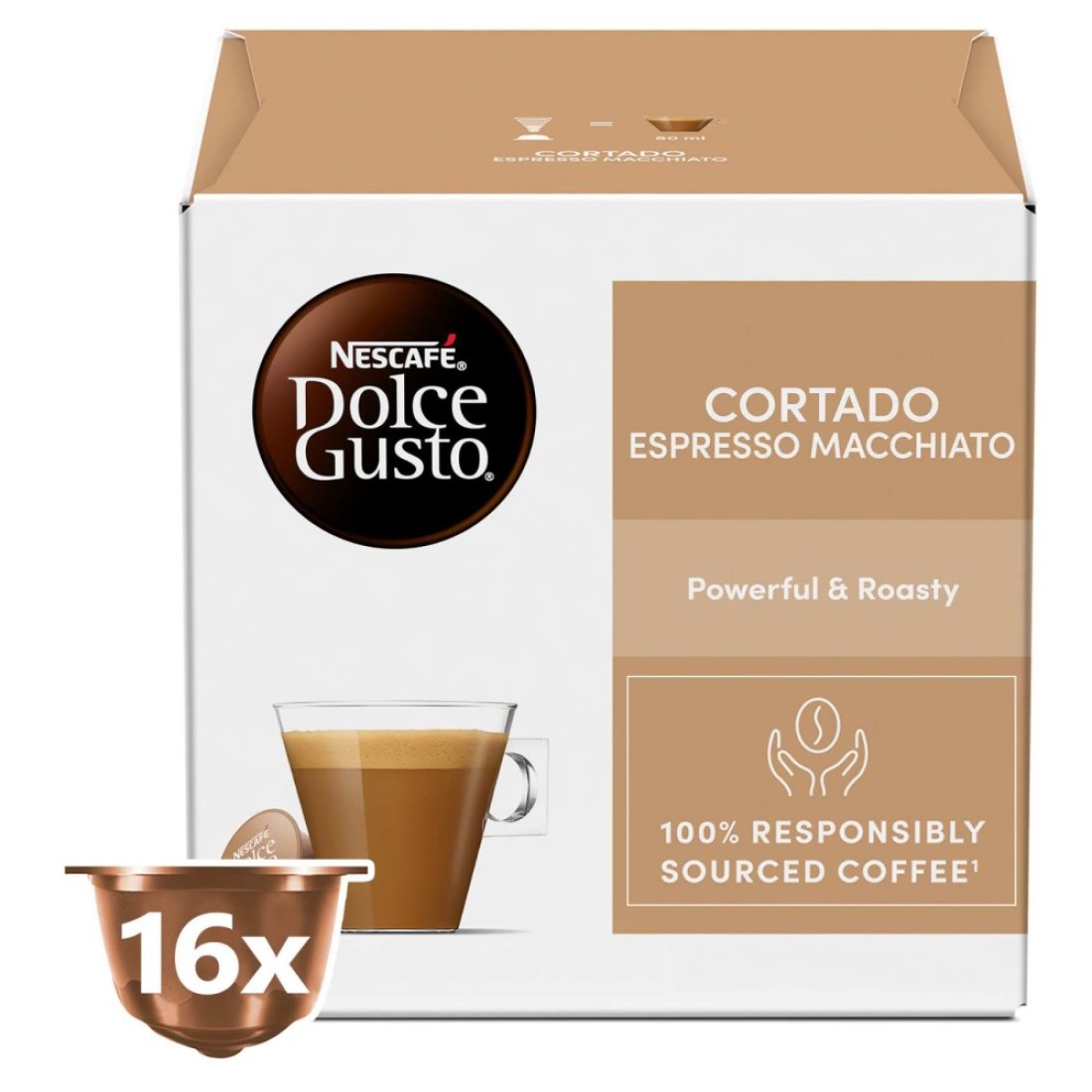 Nescafe Dolce Gusto Espresso Macchiato Cortado Coffee, 16 Capsules