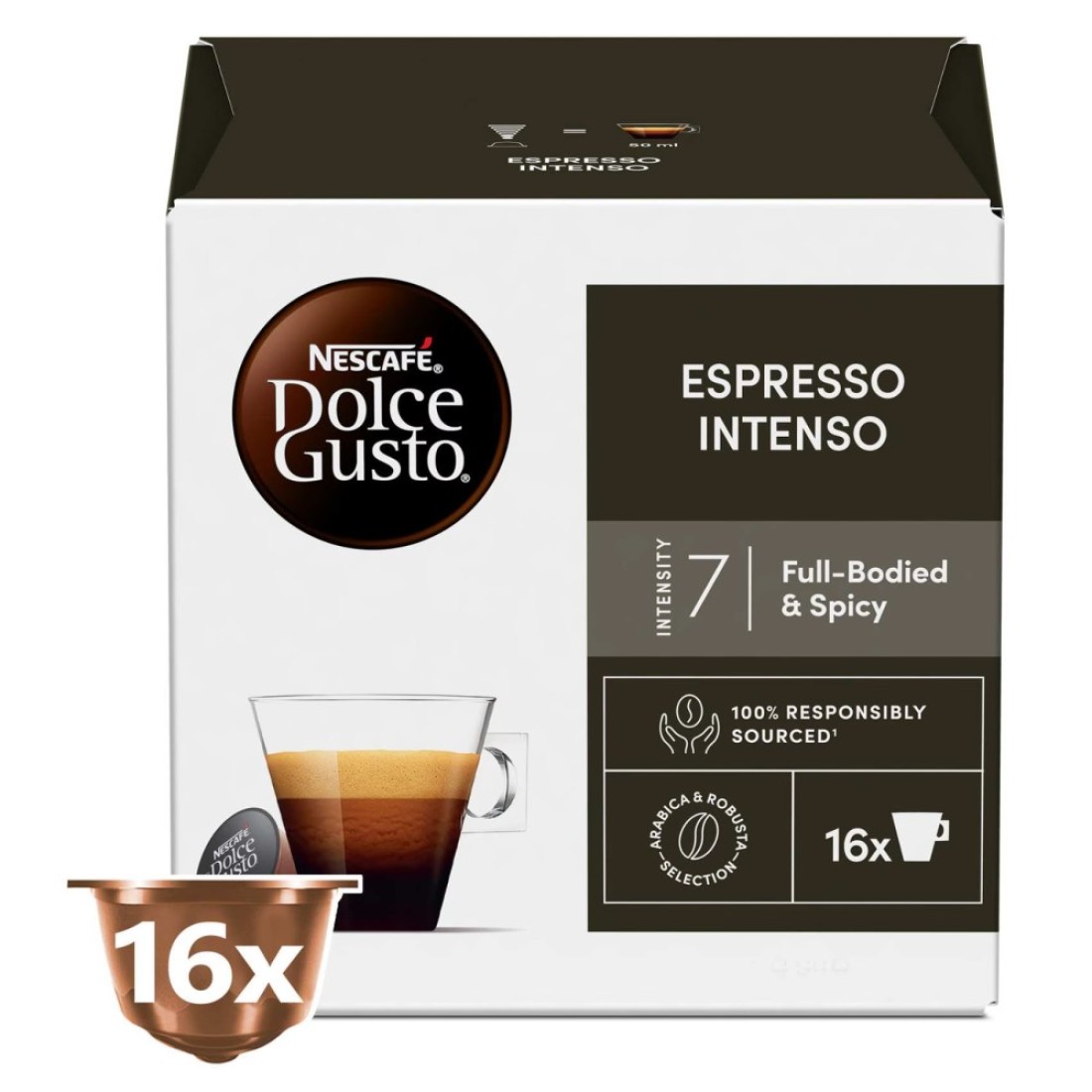 Nescafe Dolce Gusto Espresso Intenso Coffee Capsules, 128g