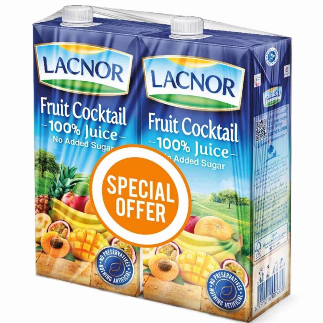Lacnor Fruit Cocktail Nectar 1L Pack of 2