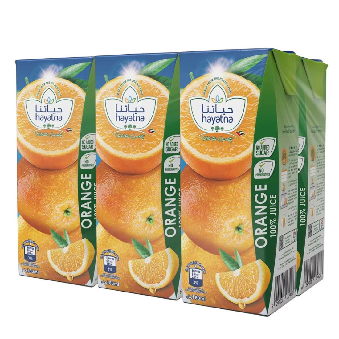 Hayatna Orange Juice 180ml Pack of 6