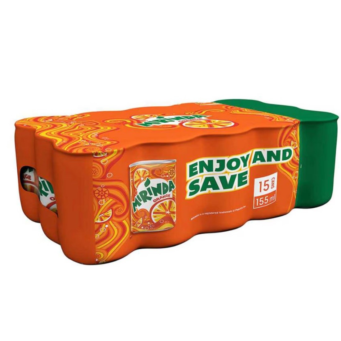 Mirinda Orange Carbonated Soft Drink Mini Cans 155ml Pack of 15