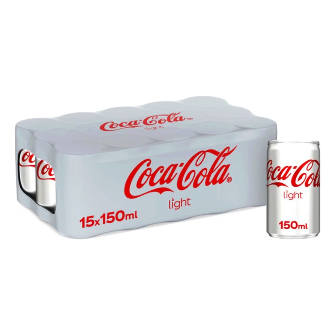 Coca-Cola Light Carbonated Soft Drink Can 150ml Pack of 15