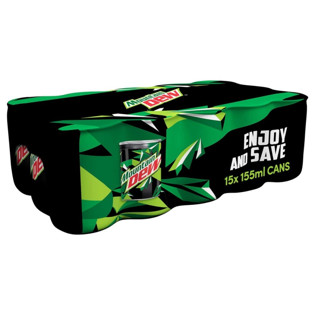Mountain Dew Carbonated Soft Drink Mini Cans 155ml Pack of 15