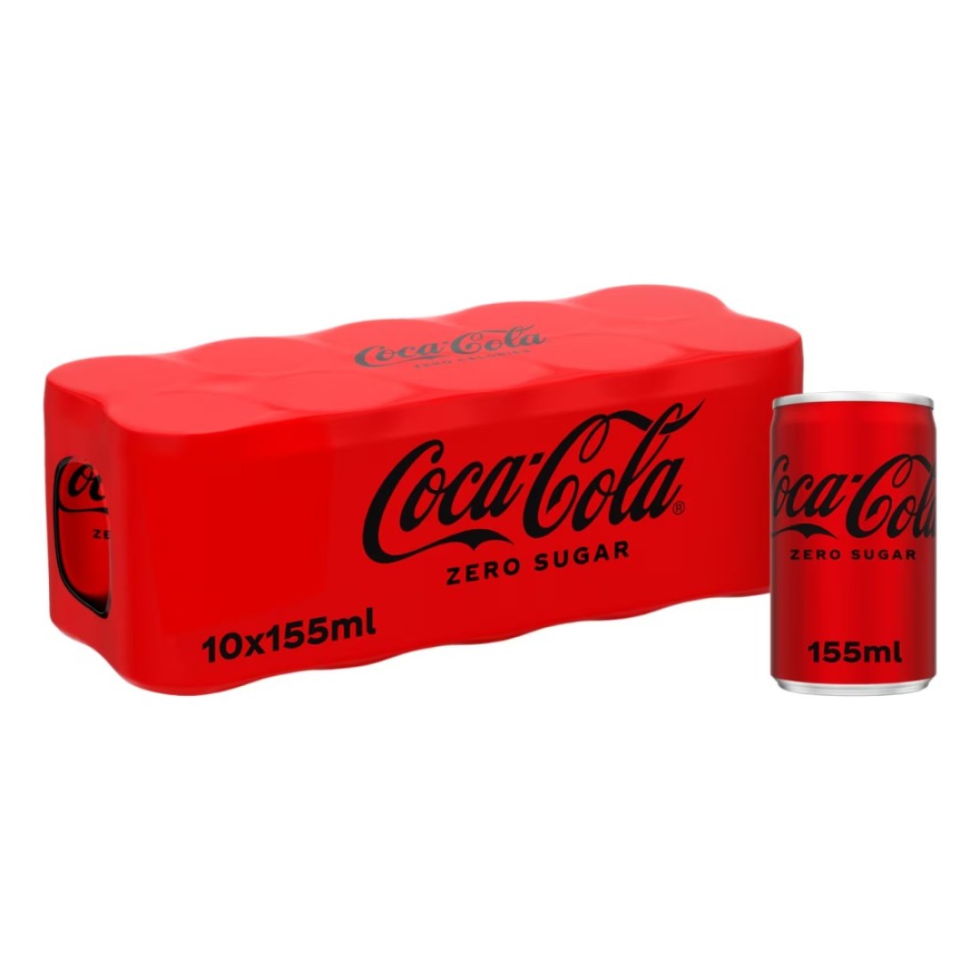 Coca-Cola Zero Sugar Soft Drink Can 155ml Pack of 10
