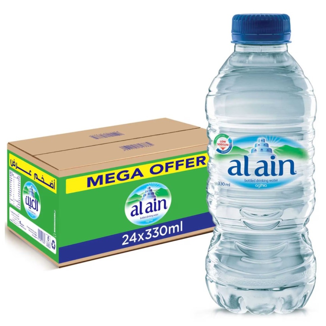 Al Ain Low Sodium Bottled Drinking Water 330ml Pack of 24