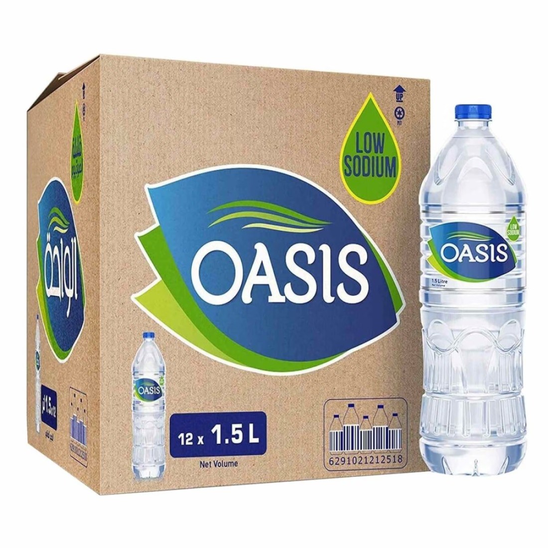 Oasis Low Sodium Drinking Water 1.5L Pack of 12