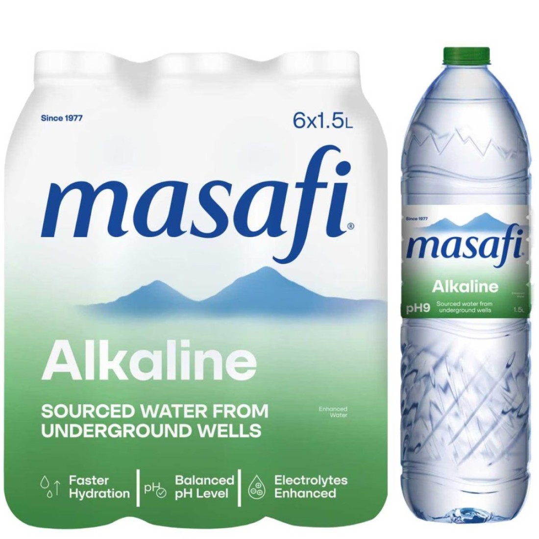 Masafi Alkalife Alkaline Water 1.5L Pack of 6