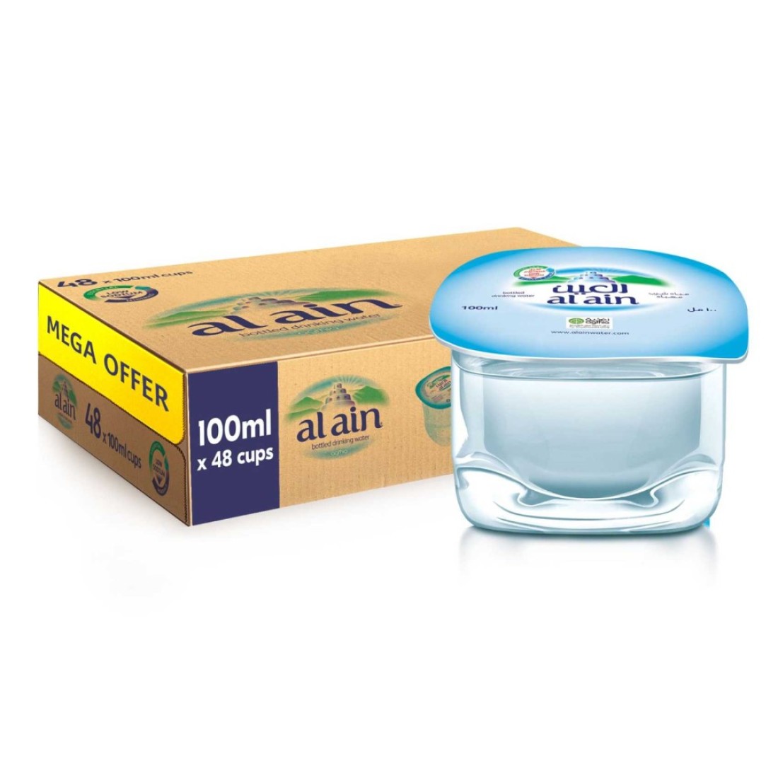 Al Ain Low Sodium Drinking Water Cups 100ml Pack of 48