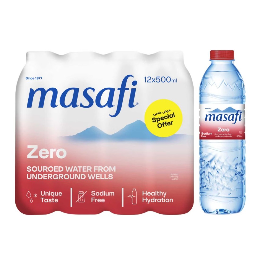 Masafi Zero Drinking Water 500ml Pack of 12