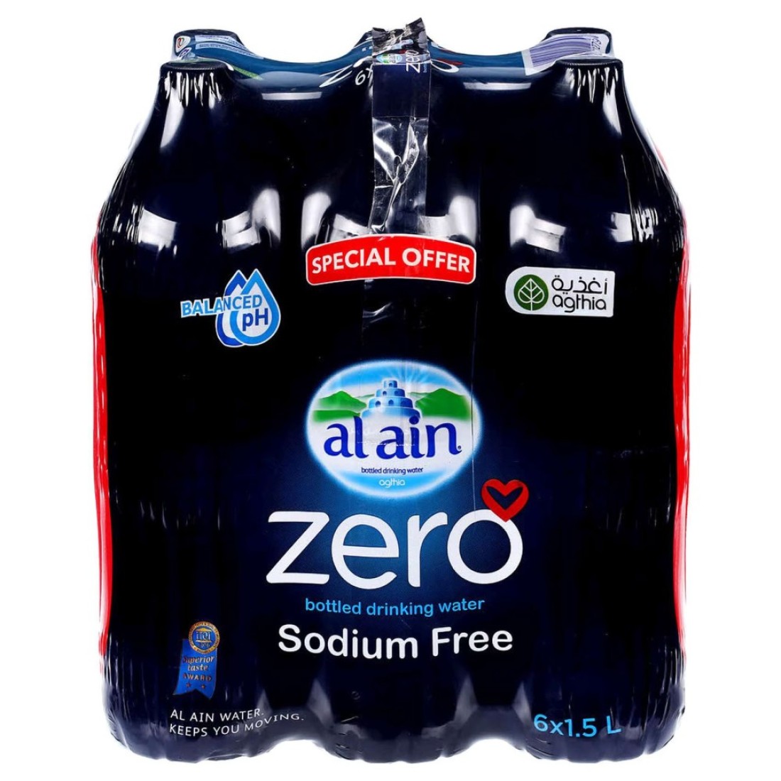 Al Ain Zero Sodium Free Drinking Water 1.5L Pack of 6
