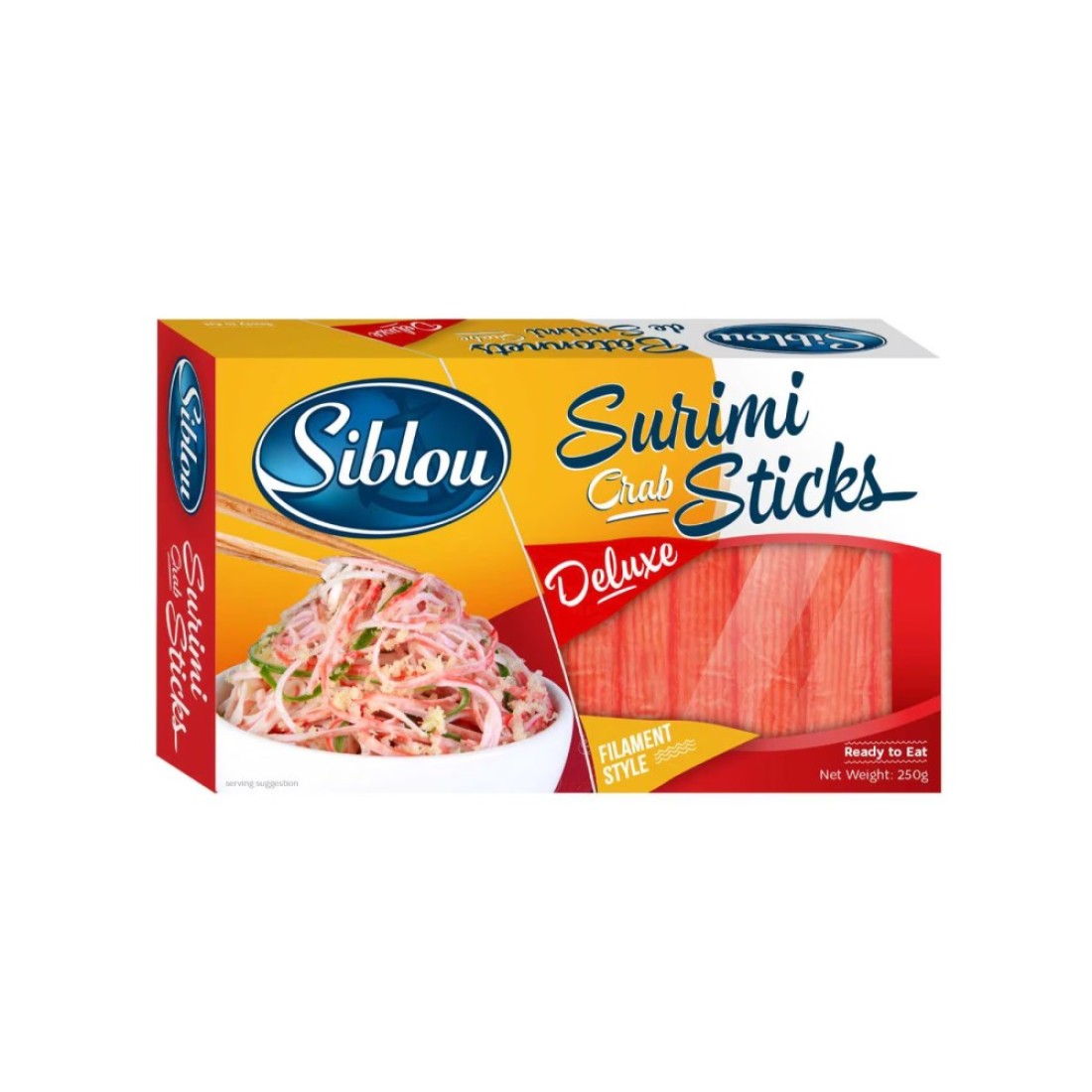 Siblou Deluxe Filament Style Surimi Crab Sticks 250g