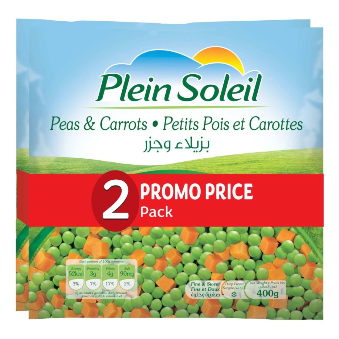 Plein Soleil Peas and Carrots 400g Pack of 2
