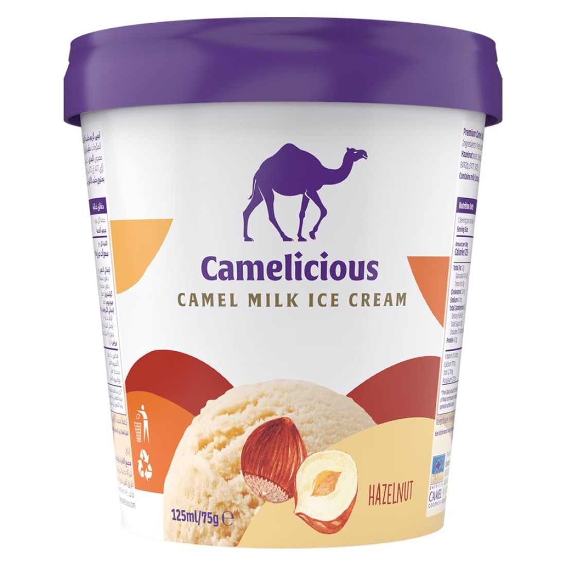 Camelicious Camel Milk Ice Cream Hazelnut 125ml