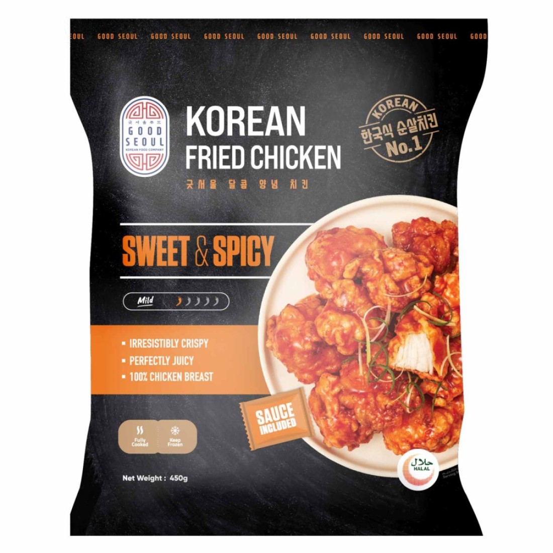 Good Seoul Korean Fried Chicken Sweet and Spicy 450g