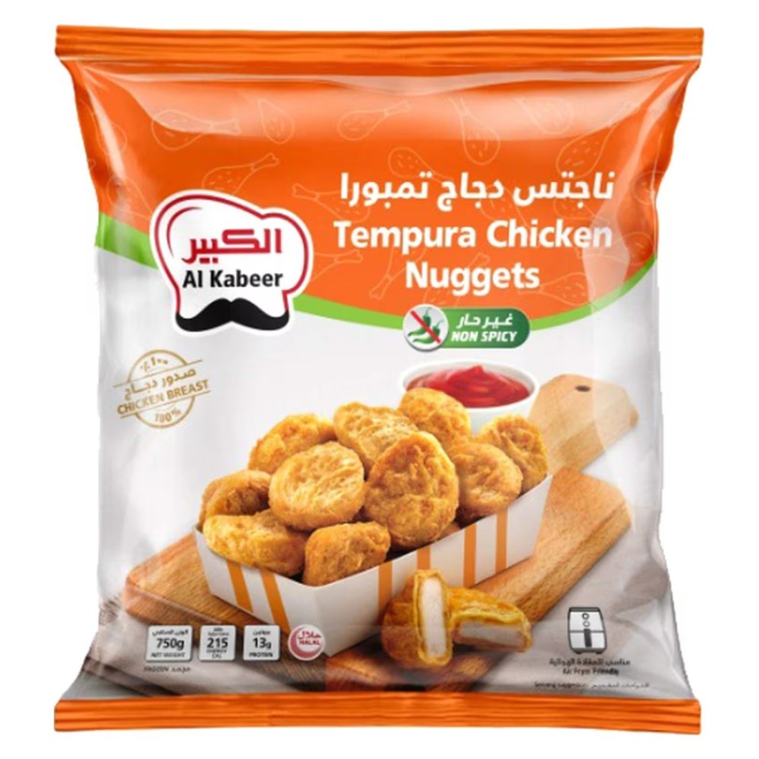 Al Kabeer Tempura Chicken Nuggets Non-Spicy 750g