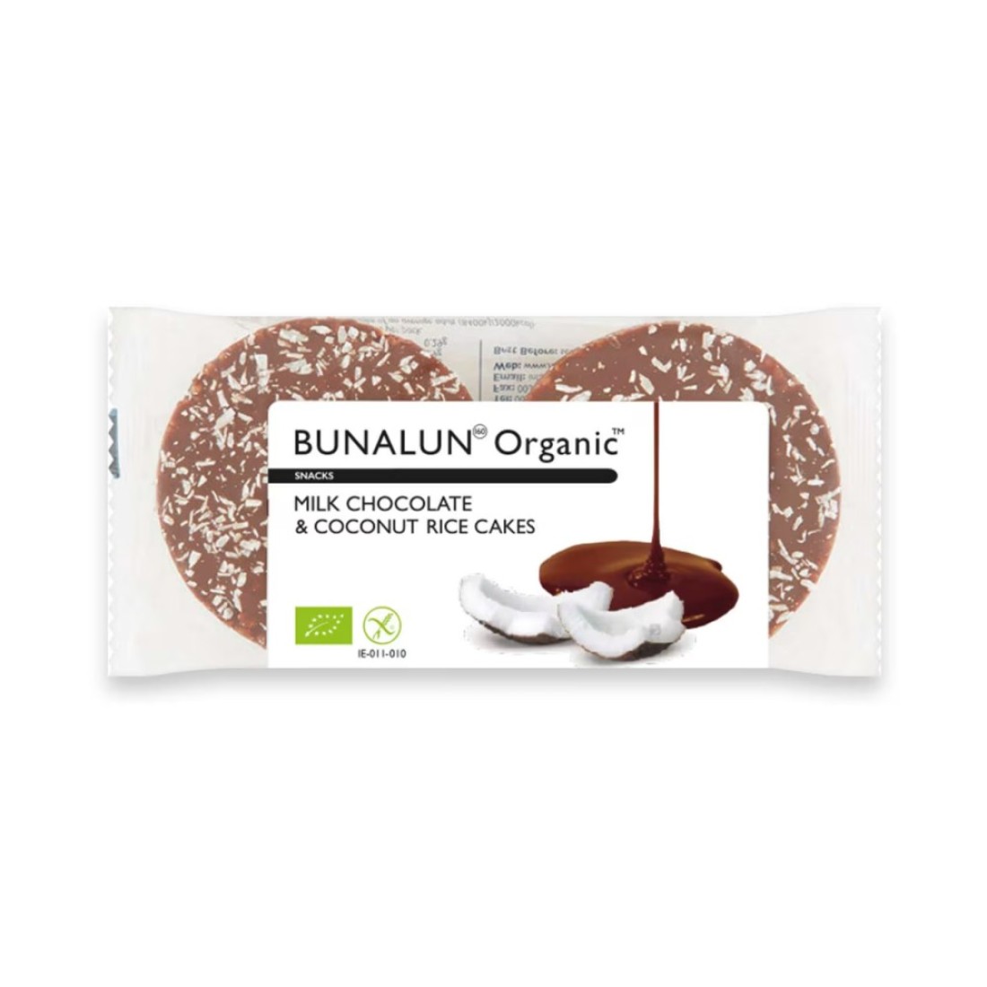 Bunalun Organic Milk Chocolate And Coconut Rice Cakes 100g