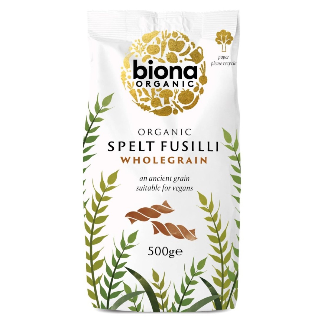 Biona Organic Wholegrain Spelt Fusilli 500g