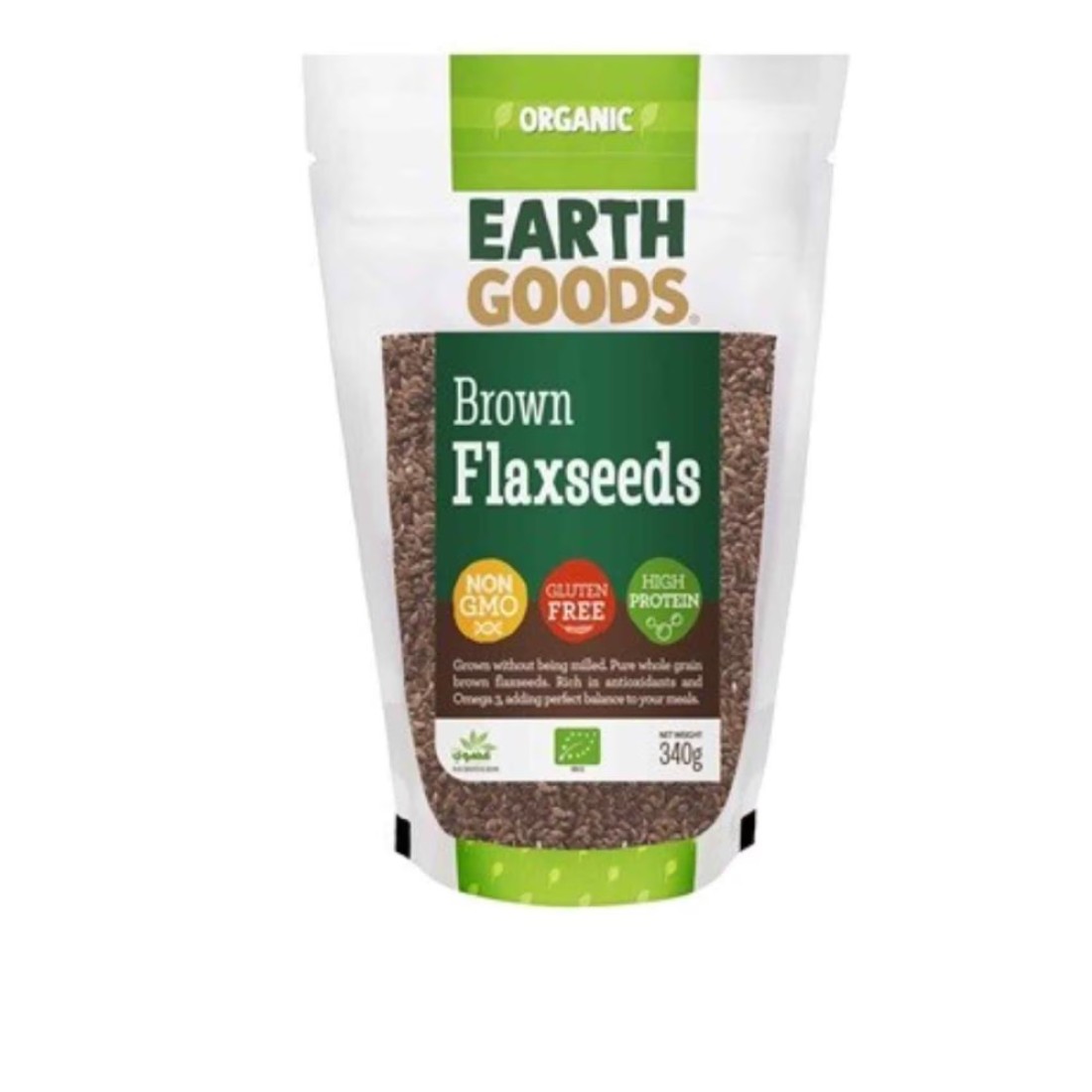 Earth Goods Organic Brown Flaxseeds 340g