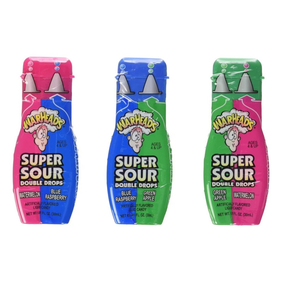 Warheads Super Sour Double Drops Liquid Candy 30ml