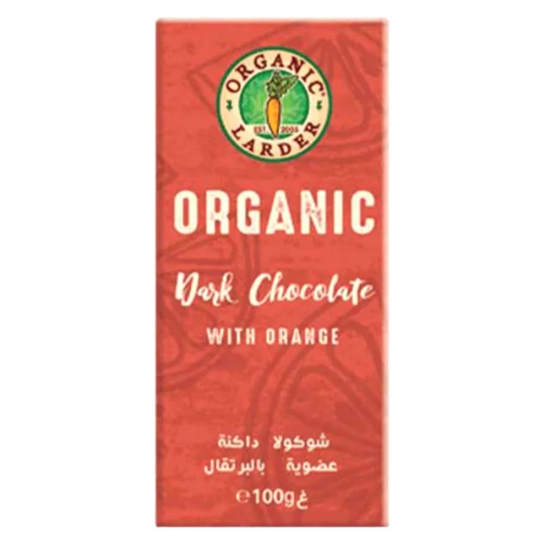 Organic Larder Dark Chocolate With Orange 100g